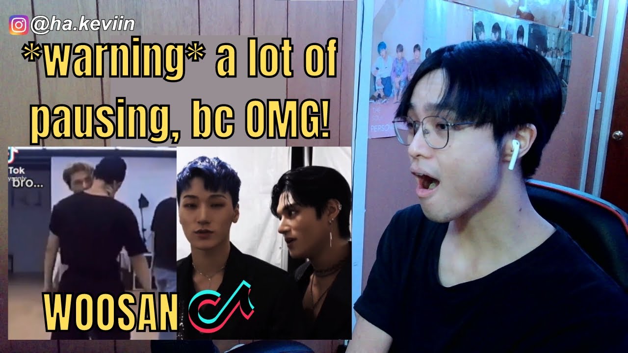 a gay reacts to ATEEZ WOOSAN TIKTOKS (WOOYOUNG and SAN)