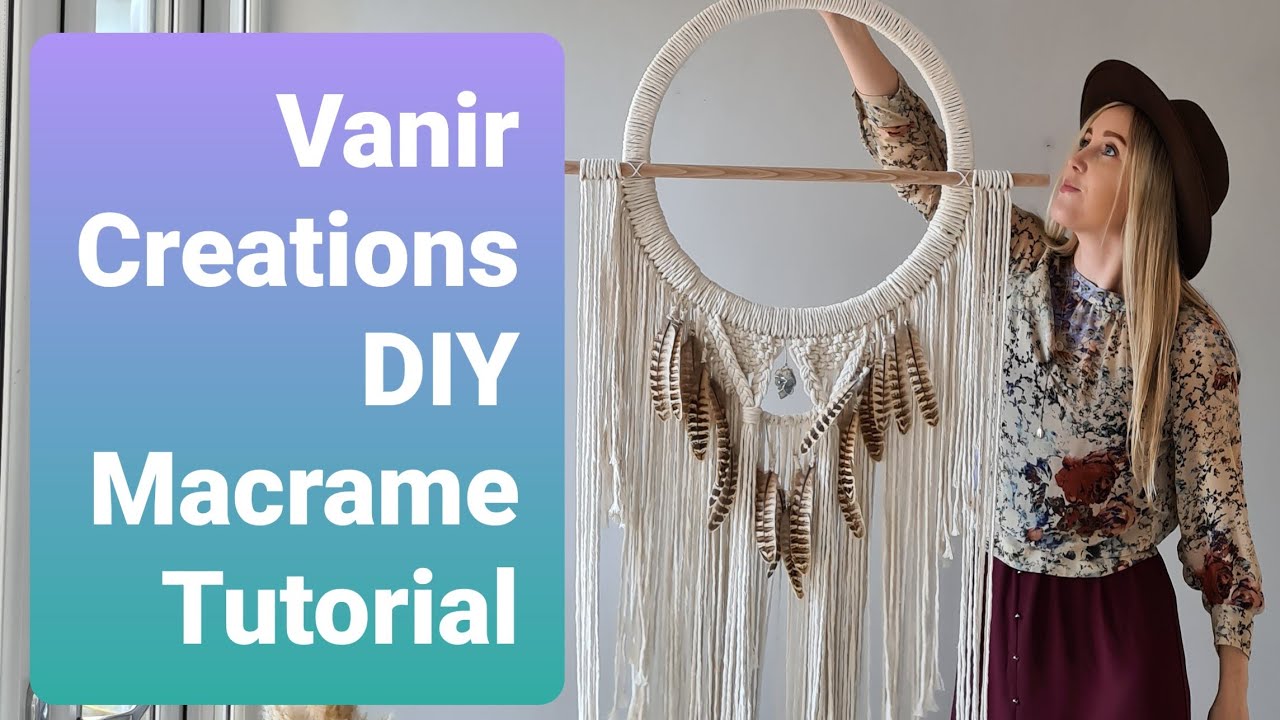 DIY Macrame Wall Hanging. autumn boho home decor tutorial