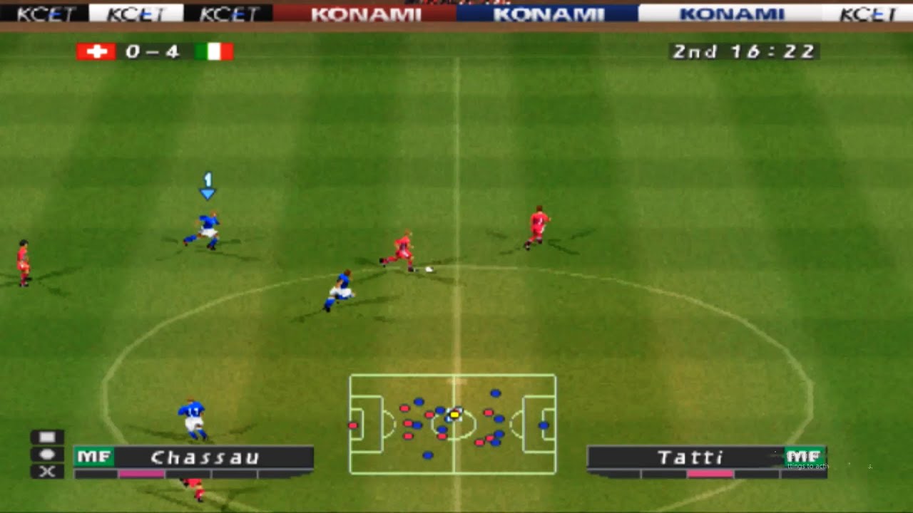 Italy vs Switzerland - ISS Pro Evolution (PS1 / PSX)