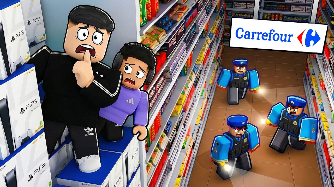 Je Passe La Nuit Secrètement dans Un Magasin Sur Roblox !