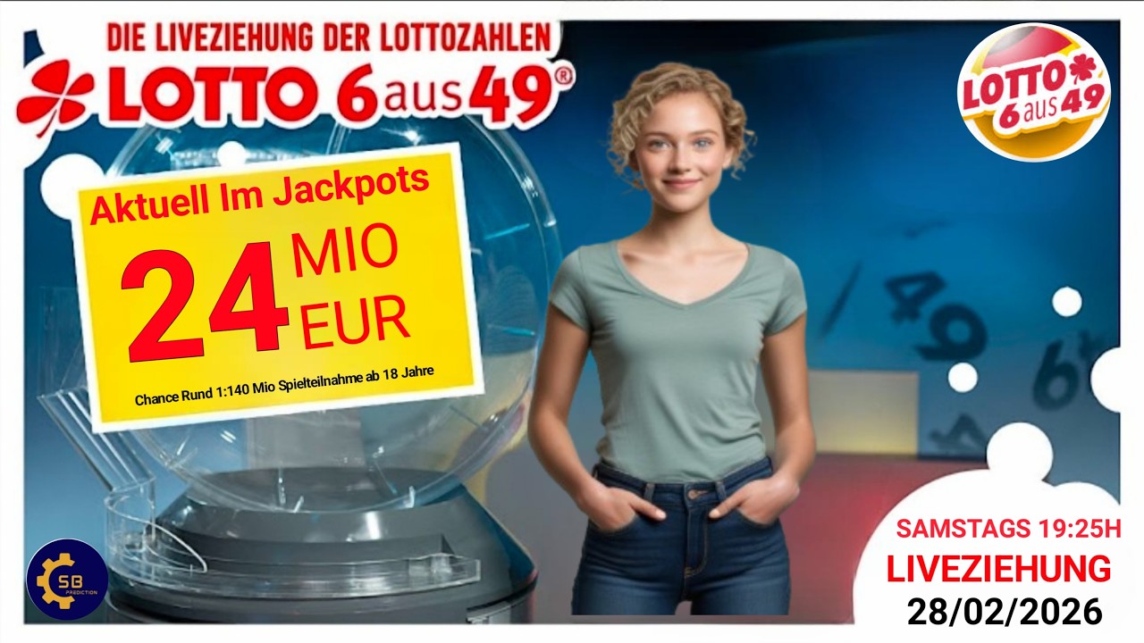 Ziehung der Lottozahlen live 28.02.2026 | lotto 6 aus 49