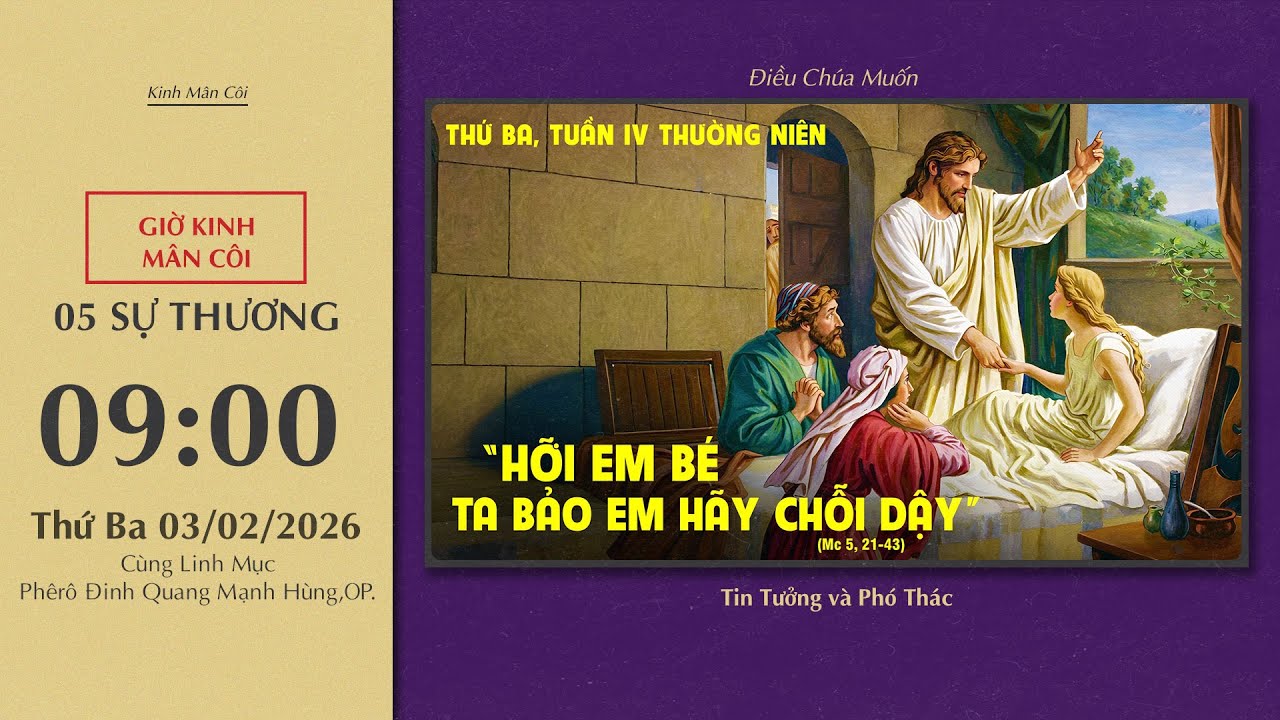 🔴Kinh Mân Côi | 03/02/2026 | 5 Sự Thương - Sáng Thứ Ba Tuần IV Thường Niên.