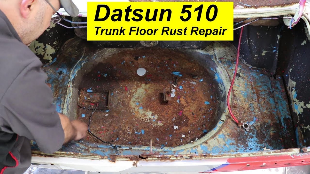 Datsun 510 Rusty Trunk Floor Repair