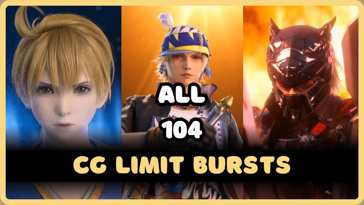 Все 104 персонажа CG Limit Bursts | Final Fantasy Brave Exvius