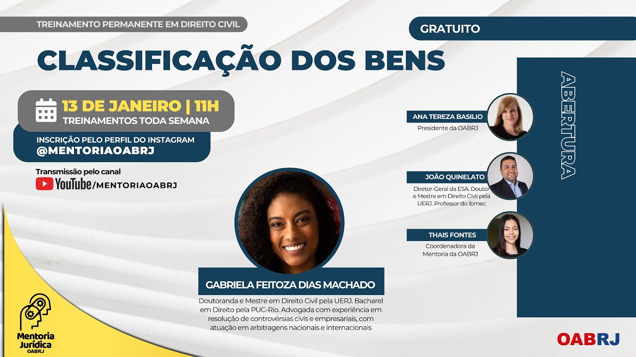 Classificação dos bens - Treinamento em Direito Civil - 15/01 - 11H