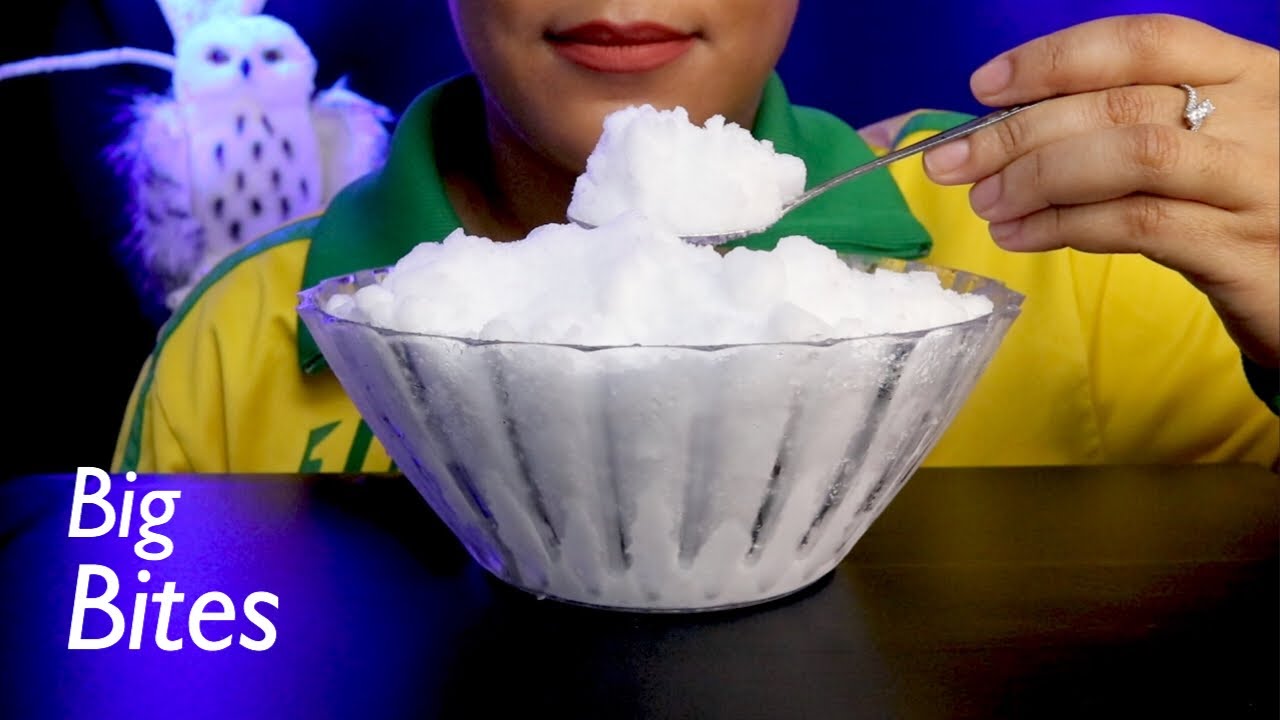 ASMR Big Bites Snow (Remake)