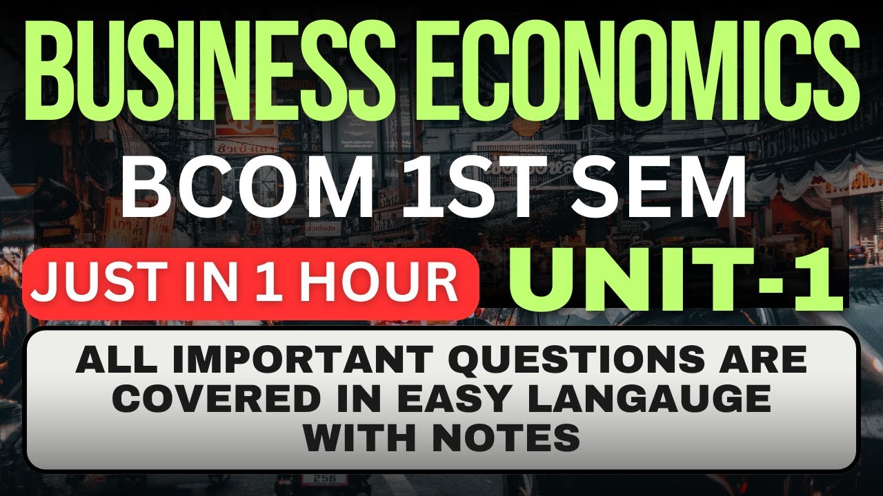 BUSINESS ECONOMICS ALL IMPORTANT QUESTIONS ARE COVERED #businesseconomics #bcom #important #exam