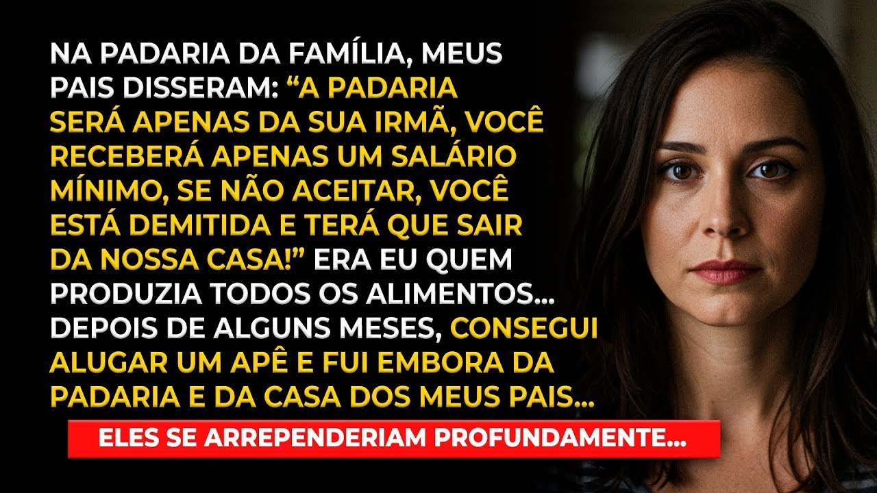 Meus pais deram a padaria que ajudei a construir para minha irmã, eles só não esperavam que isso