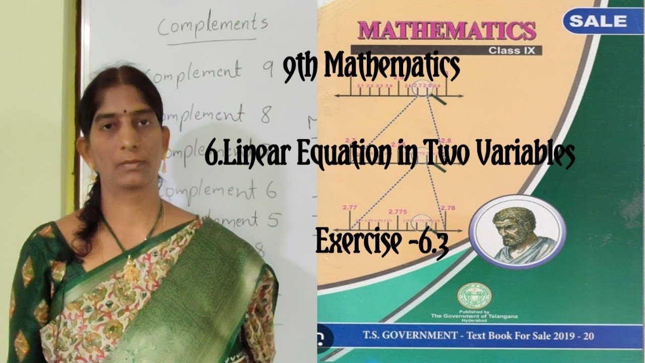 9th exercise 6.3/9th class maths exercise 6.3/Linear equations in Two Variables/9th math chapter.6,