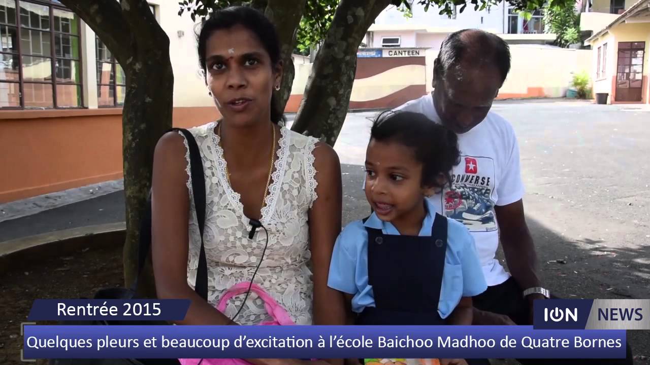 Quelques pleurs et beaucoup d’excitation à l’école Baichoo Madhoo de Quatre Bornes