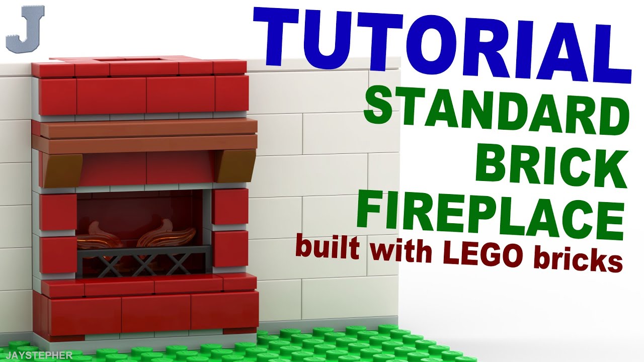 Standard LEGO Brick Fireplace How To Tutorial
