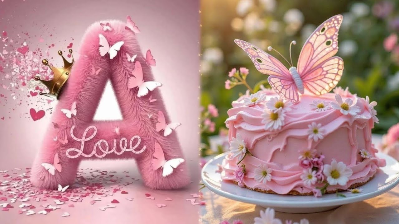 A to Z Dreamy birthday cake designs with your Name's First letter #cake #video #trending #birthday 