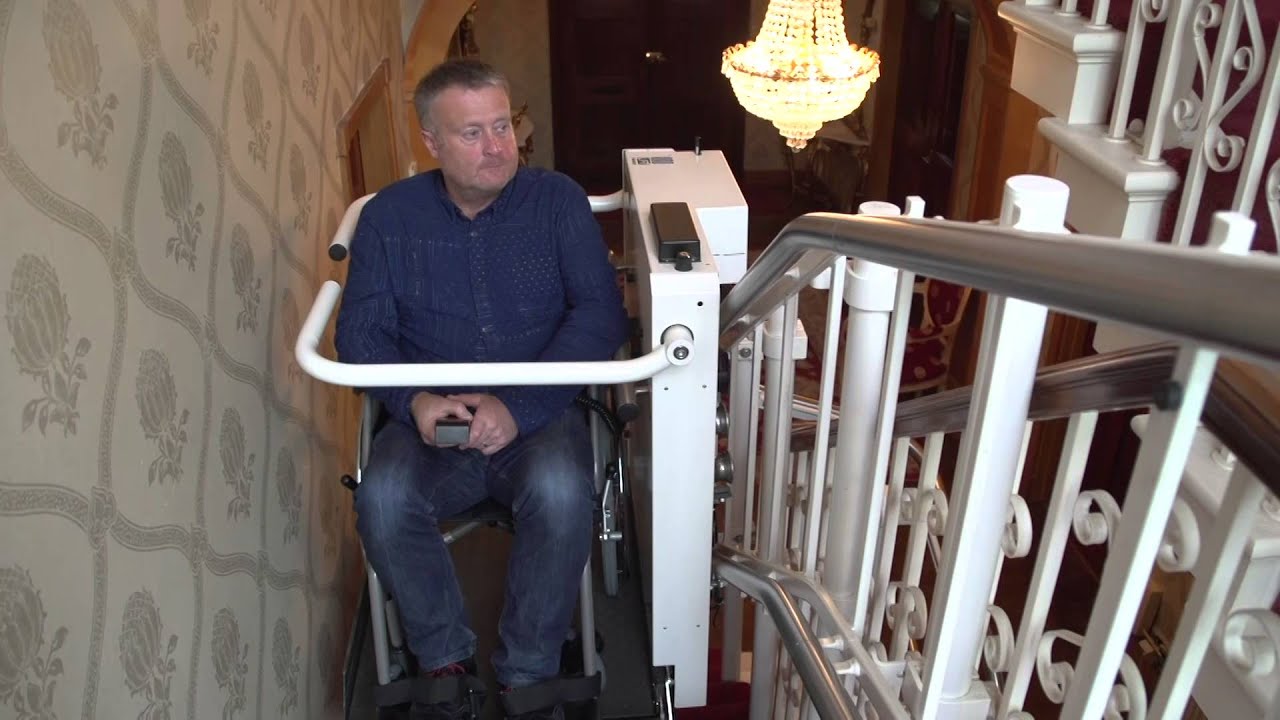 HIRO 320 inclined wheelchair lift in a private home near London