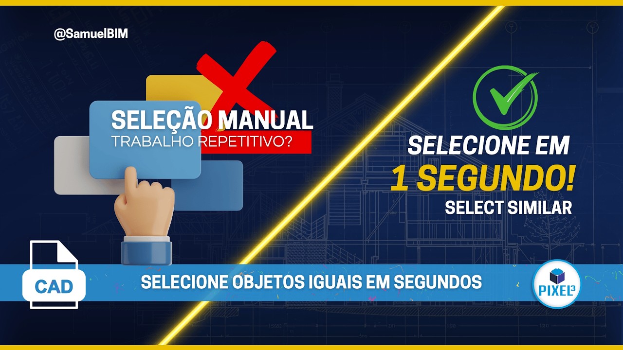 🎯 Como selecionar objetos iguais no AutoCAD (Select Similar)