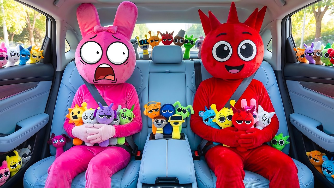 SHOCKING! Pinki & Raddy CAUGHT Sprunki Hiding In The Car!