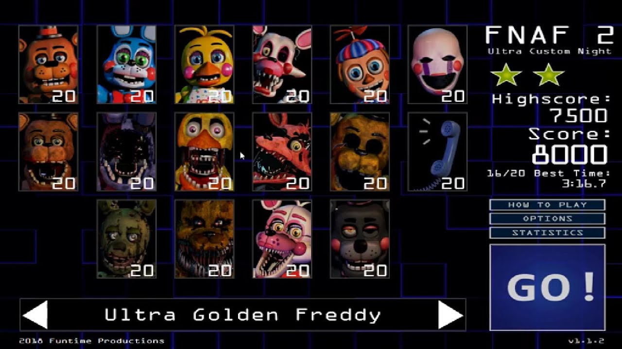 [FNAF FANGAME] Fnaf 2 Ultra Custom Night - Ultra Golden Freddy COMPLETO!