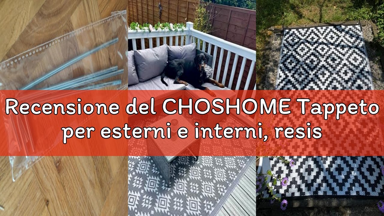 Recensione del CHOSHOME Tappeto per esterni e interni, resistente alle intemperie e raggi UV, modern