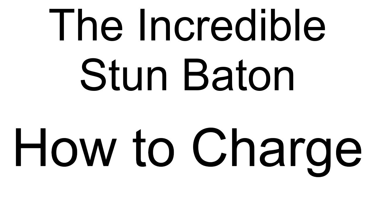 How to Charge Recharge your Stun Baton
