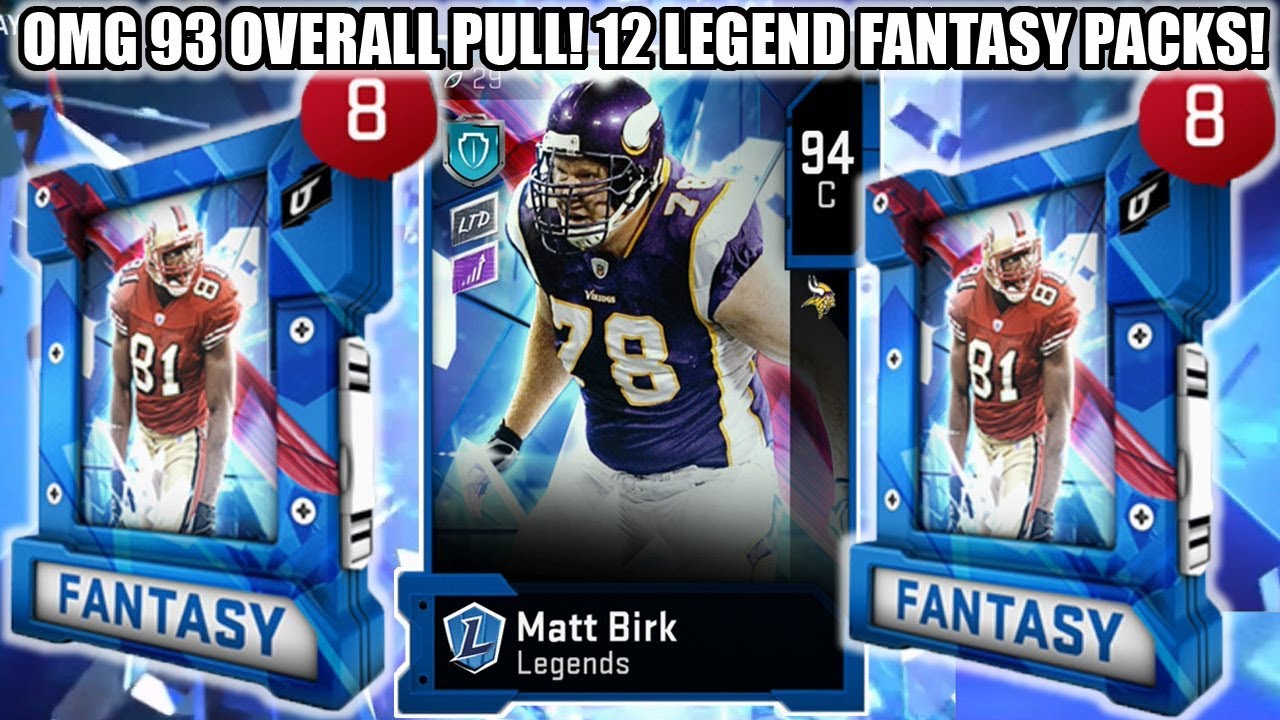 OMG 93 OVERALL PULL! 12 LEGEND FANTASY PACKS! LEGENDS BUNDLE! | MADDEN 20 ULTIMATE TEAM