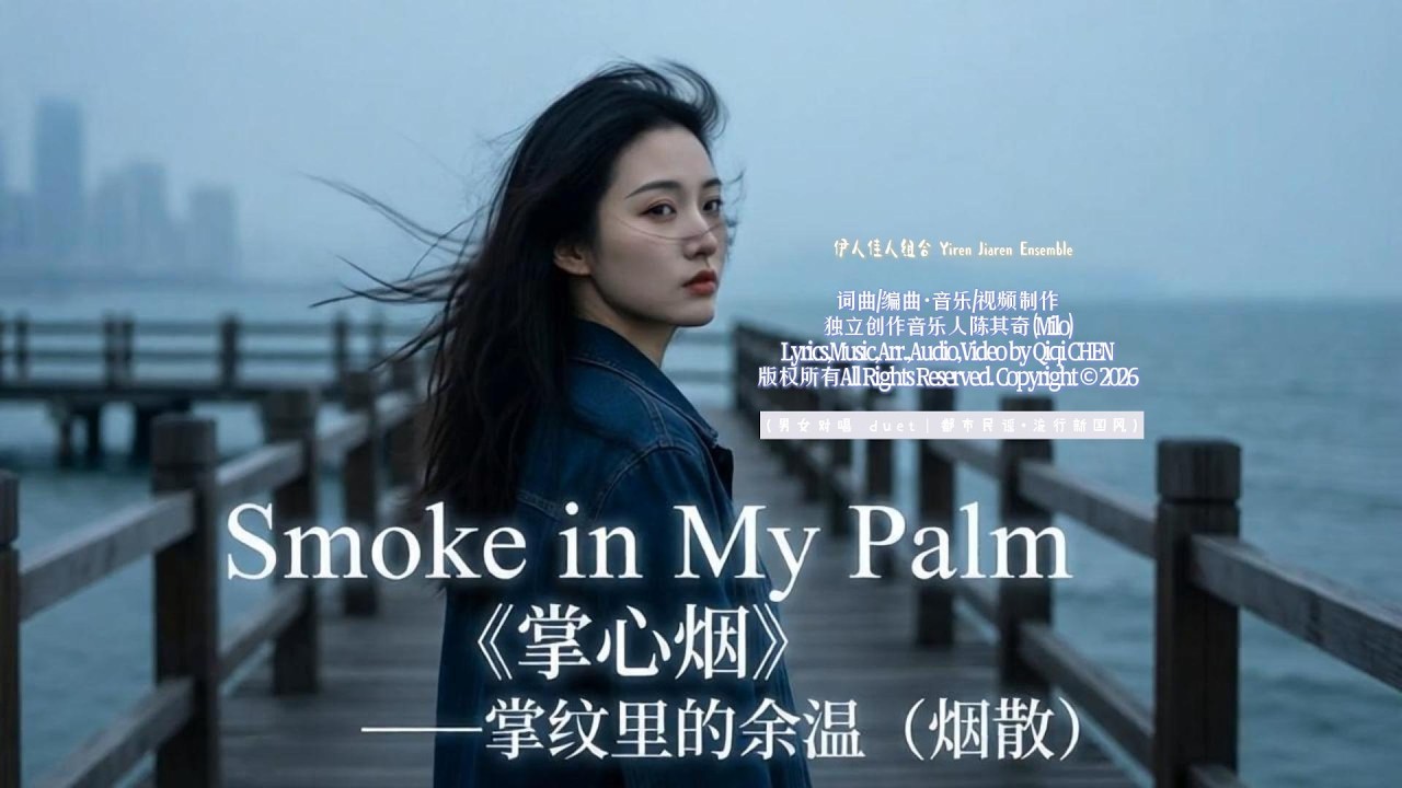 电影KTV版MV5'23《掌心烟》陈其奇词曲编曲,音乐视频制作