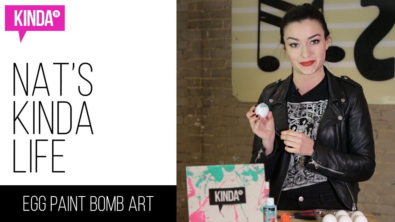 DIY Egg Paint Bomb Art | Nat's Kinda Life | ft. Natasha Negovanlis