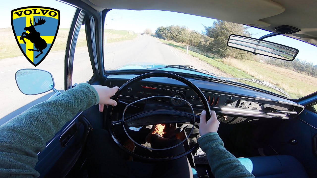 1969 - Volvo 142 2.0 Liter B20 Engine | POV Drive Around | 1960 Sixtees farm car in Europe