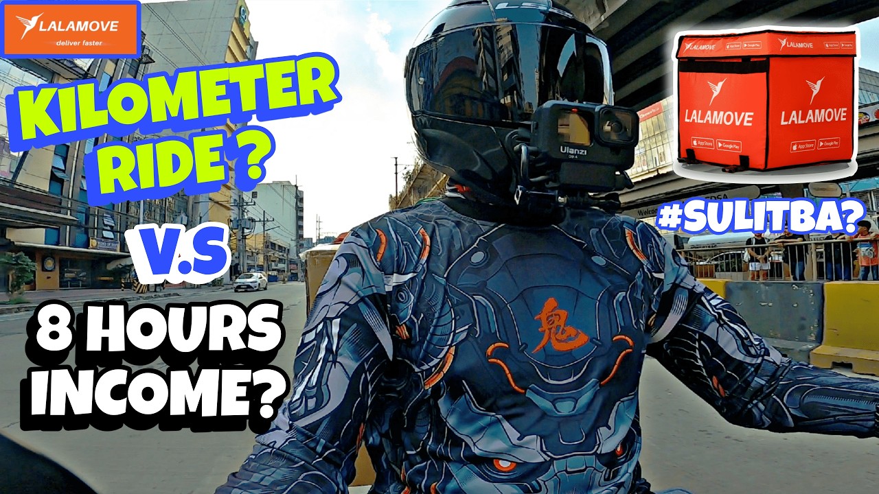 KiLOMETER RiDE vs 8 HOURS iNCOME | LALAMOVE SERYE
