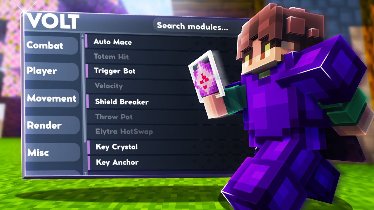 1.21 BEST Free Mincraft UHC & CPVP Hack Client - Volt Client