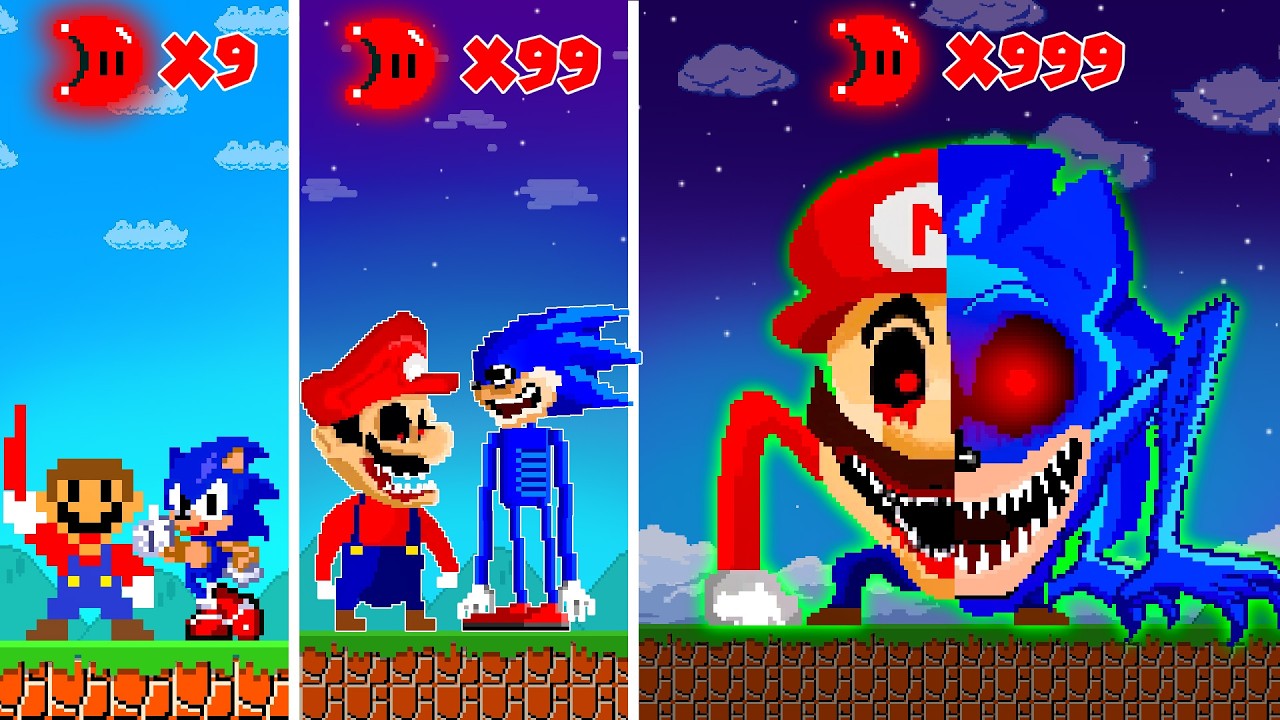 Super Mario Bros., But 999 Moons Turn Mario & Sonic Into MARIO SHIN SONIC TAPES
