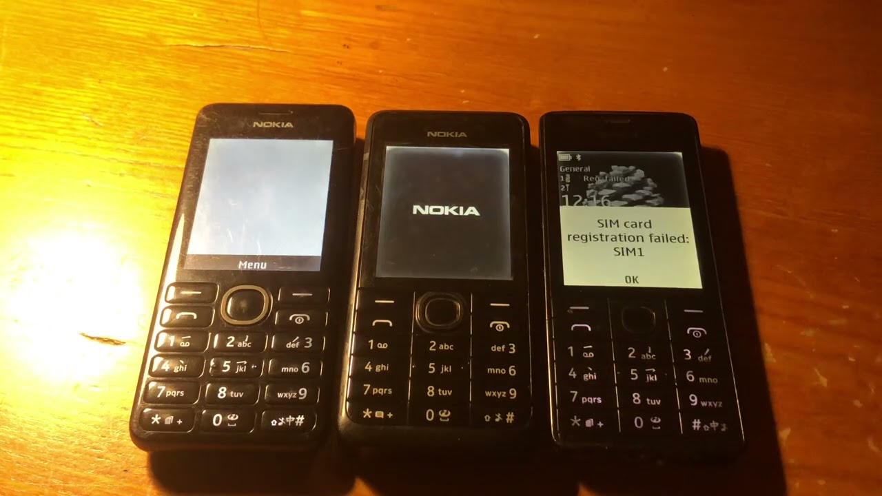Nokia 206 vs 301 vs 515 startup/shutdown race