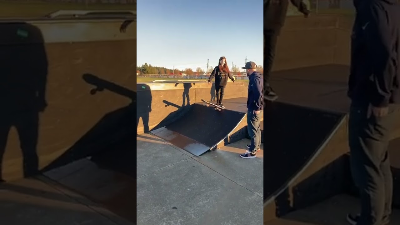 First time dropping in!#skateboard #learning #skate