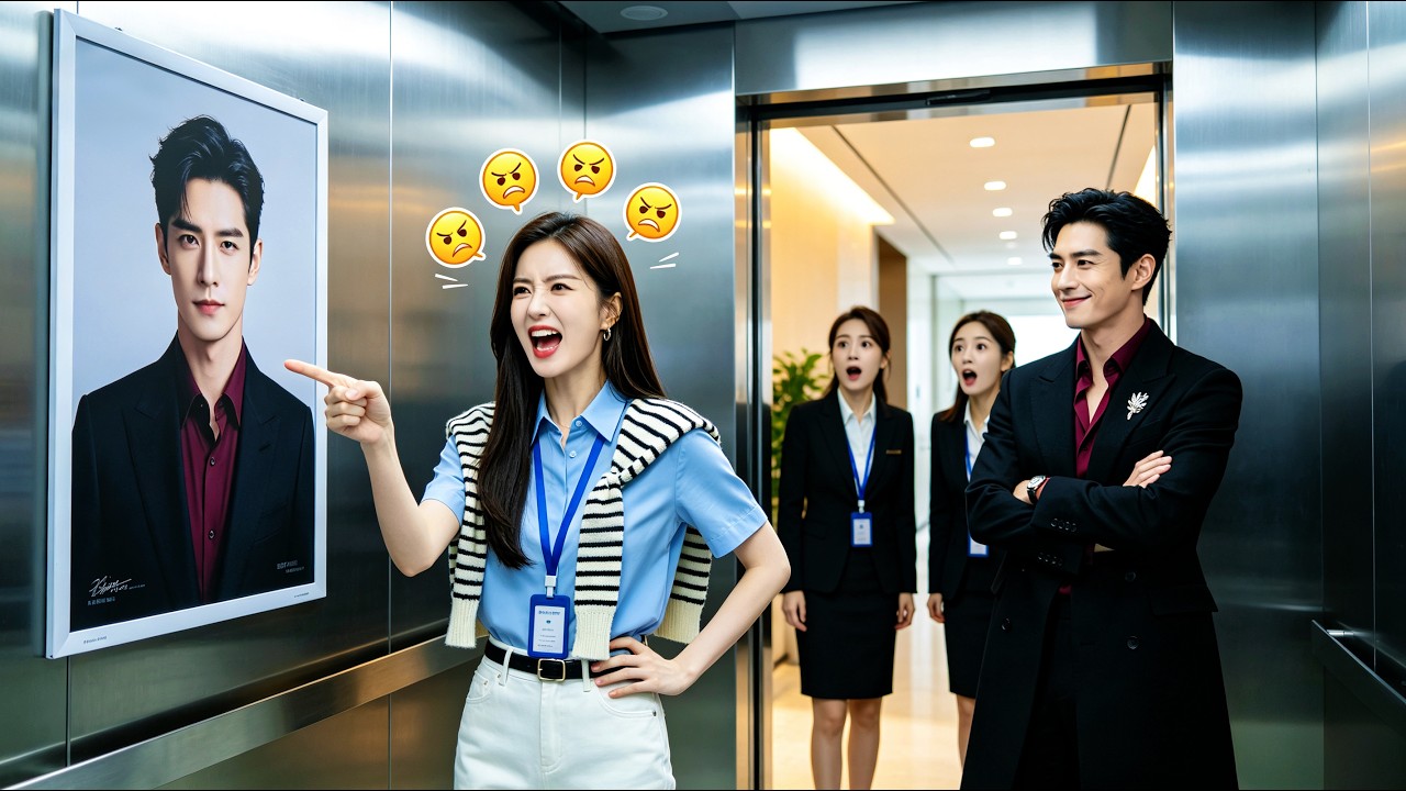 💞Cold CEO hates contract marriage, yet laughs when catching his wife cursing his photo at work！