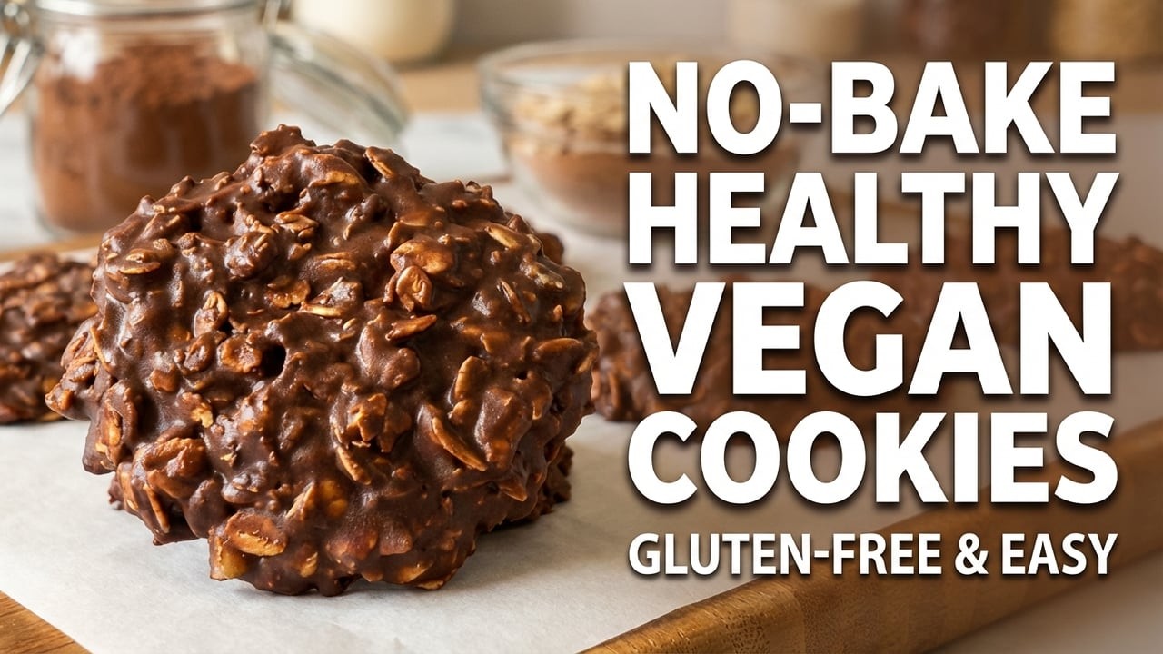 Quick No-Bake Oatmeal Cookies 🍪 Healthy, Vegan & Gluten Free!