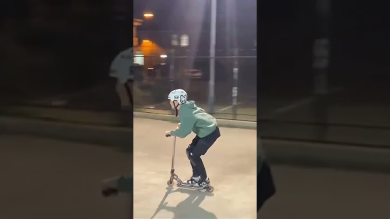 Insane whip over hip #scooter #skatepark #whip #hip
