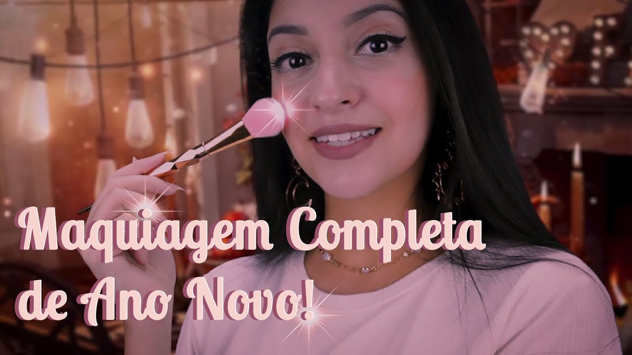 [ASMR] UMA HORA DE MAQUIAGEM COMPLETA & CABELO DE ANO NOVO ♕ Sons em Camadas l Makeup Roleplay ASMR
