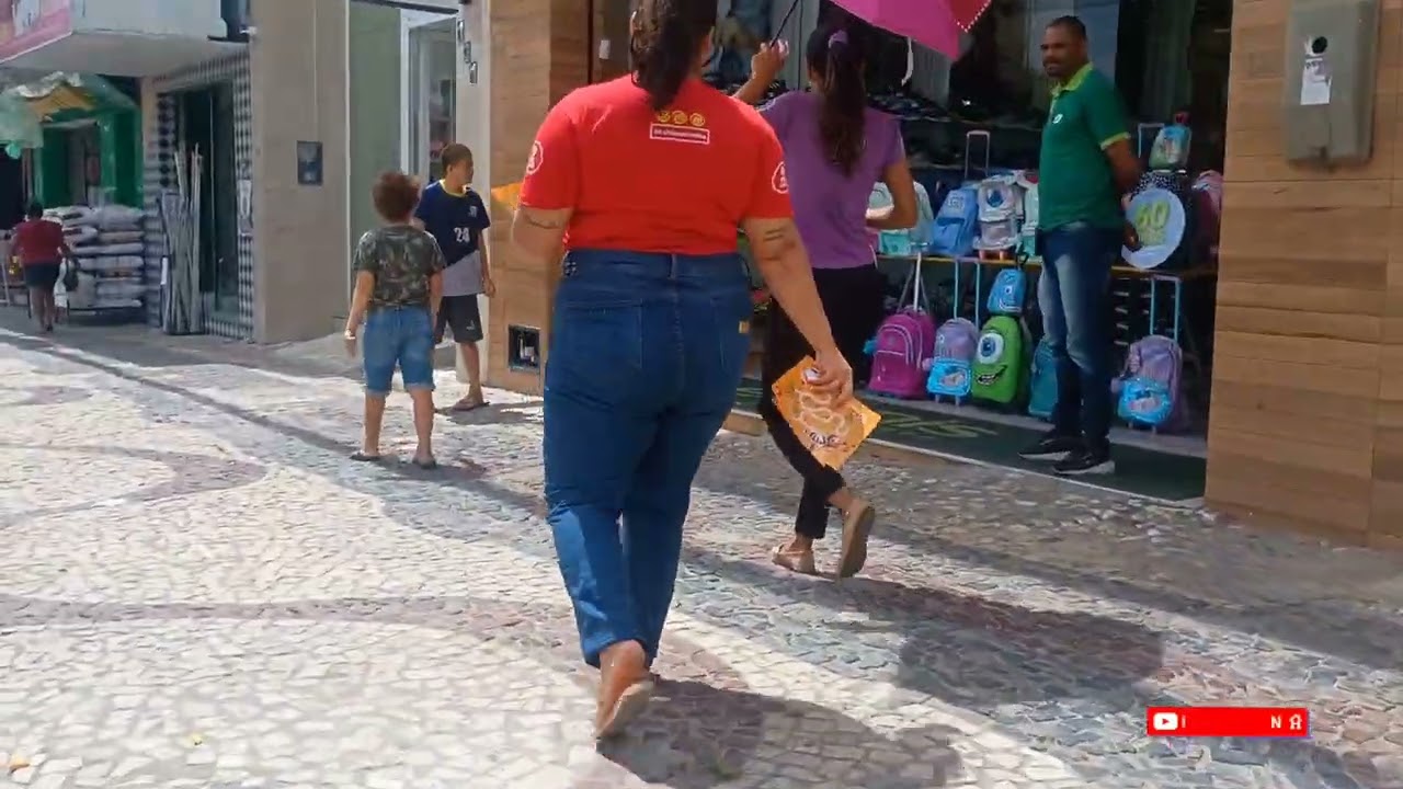 Calçadão no centro da cidade de Delmiro Gouveia Al.