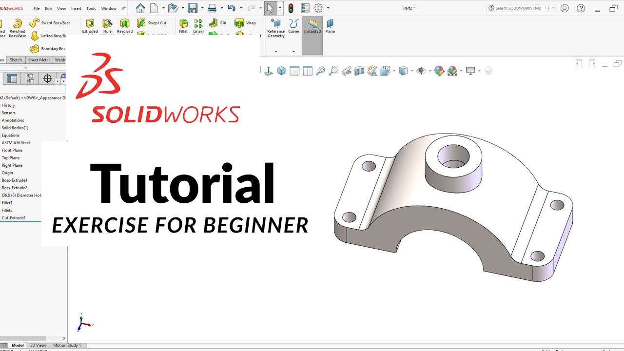Solidworks Tutorial exercise beginner ep.3