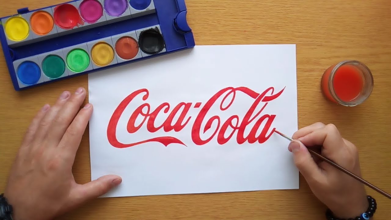 How to draw Coca Cola logo
