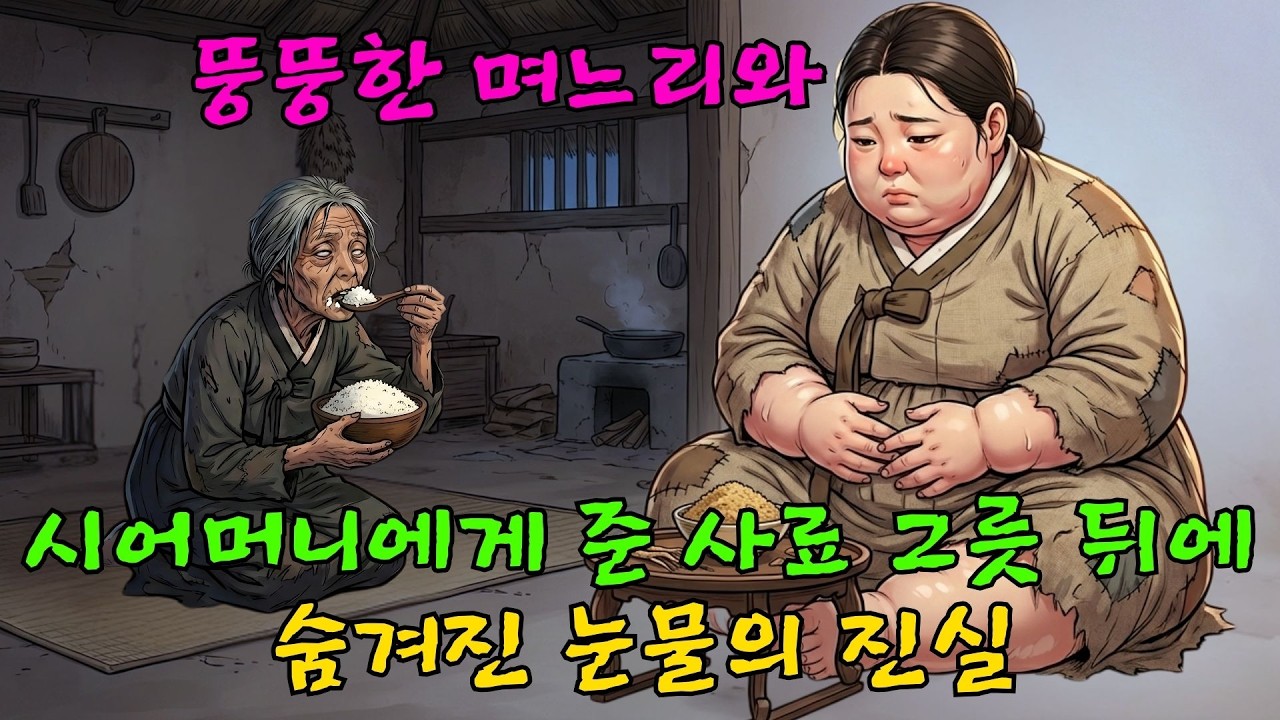 뚱뚱한 며느리와 시어머니에게 준 사료 그릇 뒤에 숨겨진 눈물의 진실ㅣ옛날이야기 ㅣ민담 ㅣ오디오북ㅣ전설ㅣ설화 ㅣ야담