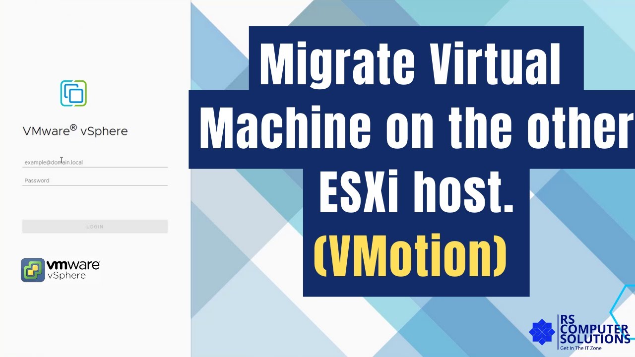 Как перенести виртуальную машину (vMotion) на другой хост ESXi в vCenter.
