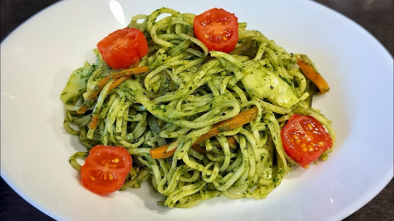 Quick & Easy Spicy Green Noodles Recipe