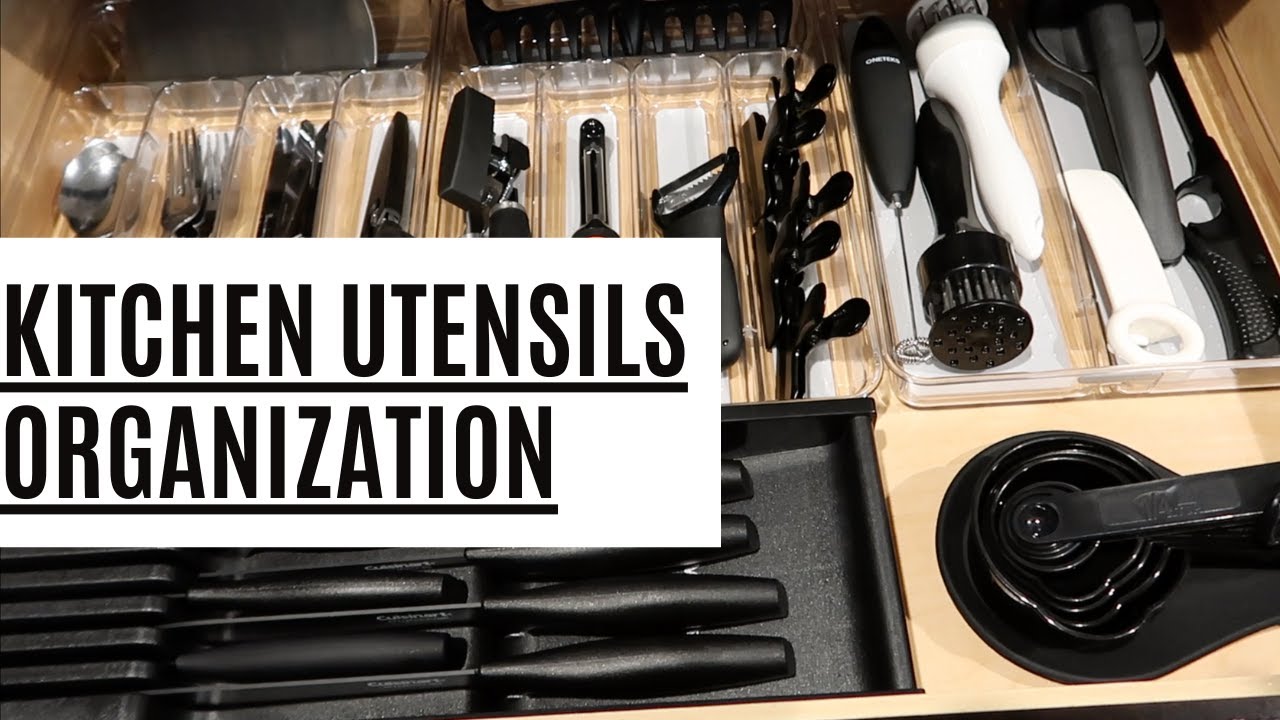 Matte Black Kitchen Silverware & Utensils Organization| Amazon, Homegoods, At Home, Dollar Tree Haul