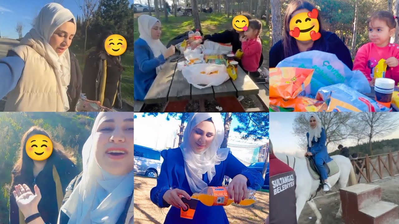 اليوم طالعين على الحديقه انا وصديقتي احلى بنت 👯🍹🍿🥰🐎