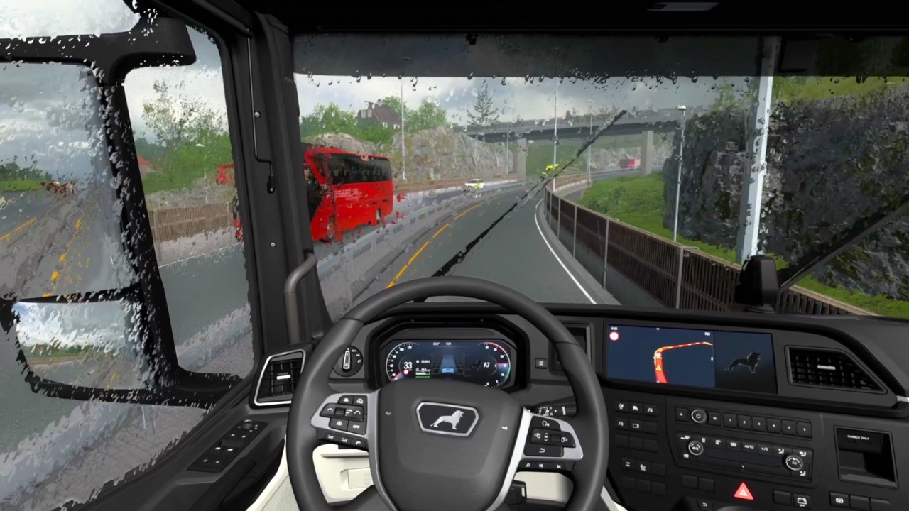 Driving in the Heavy Rains of Stunning Nordic Horizon w/ MAN TGX Euro 6 XL! ETS2 1.57 + JBX Graphics