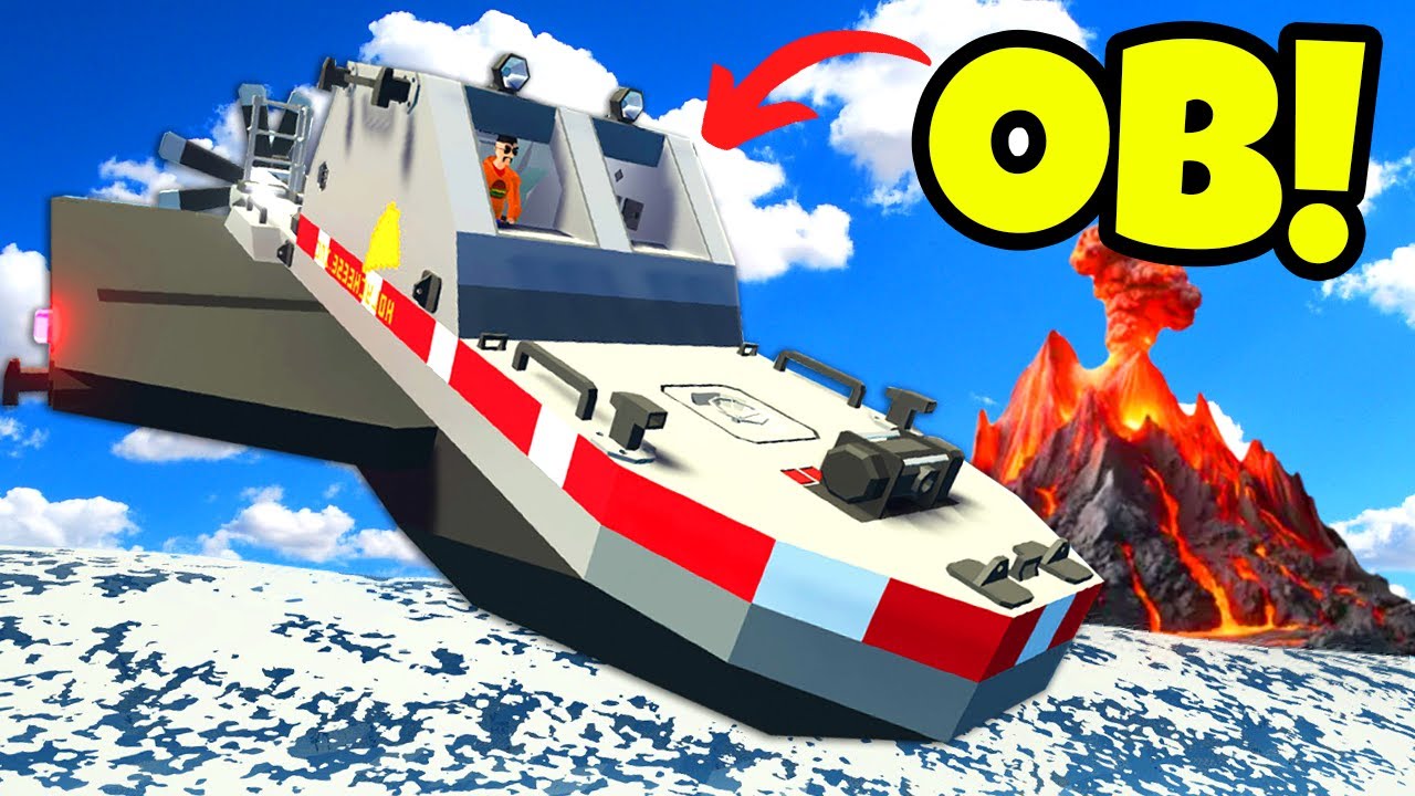 OB CRASHED Our Ship Plane Into a Volcano in Stormworks Multiplayer!