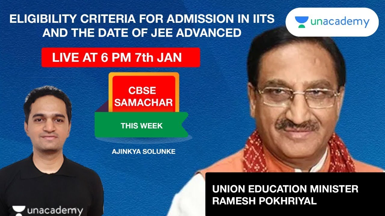 Criteria for Admission in IIT & JEE Advanced 2021 | #EducationMinisterGoesLive | Ajinkya Solunke Sir