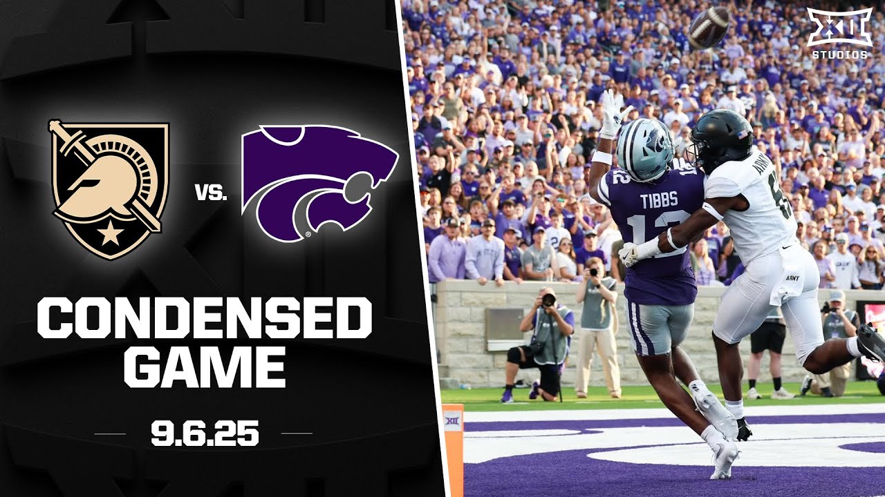 Army vs. Kansas State Condensed Game | 2025 Big 12 Football