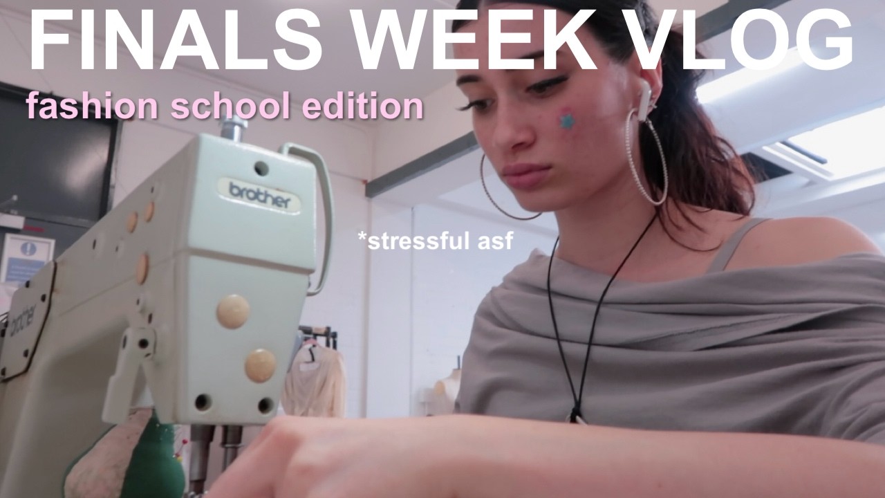 Week in my life at LONDON fashion school 🎀 || FINALS WEEK edition (stressful asf)