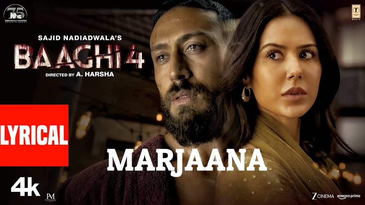 Baaghi 4: Marjaana (Lyrics) | Tiger Shroff, Harnaaz, Sanjay D, Sonam B | B Praak, Siddhaant, Sameer