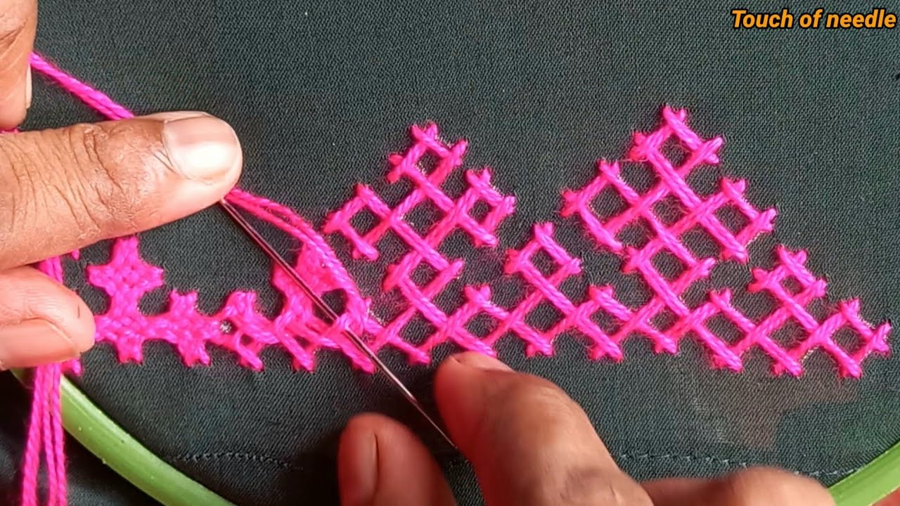 ৩ বছরের বাচ্চাদের ফ্রকে গুজরাটি হাতের কাজ || Gujrati hand embroidery for 3 years baby frock ||